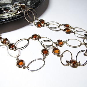 Price reduced! Antique silver accent chain beads link necklace. Fashion statement chain necklace, Link chain necklace