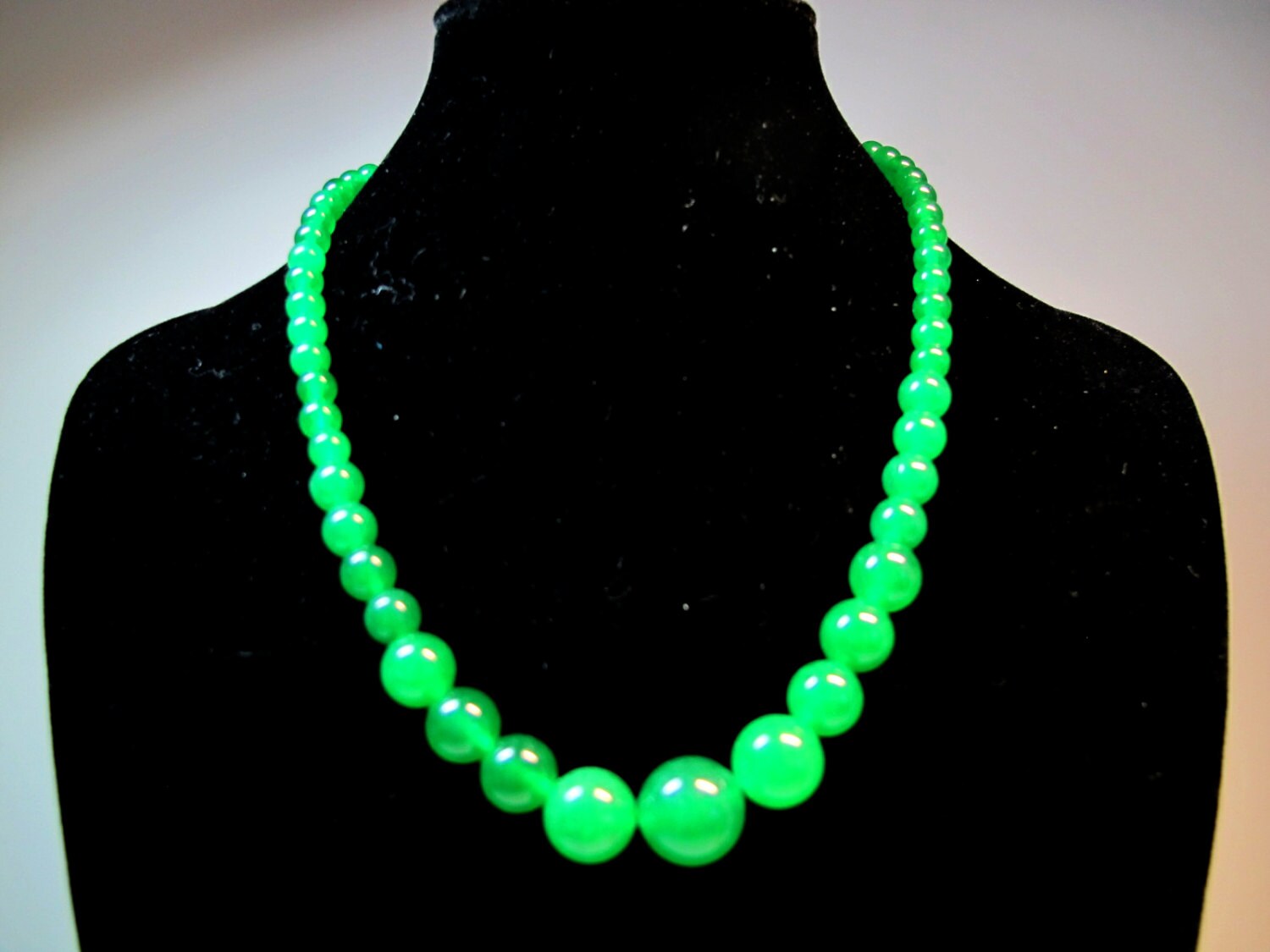 Sale Jade necklace Graduated necklace Blue Green Red Hand Etsy