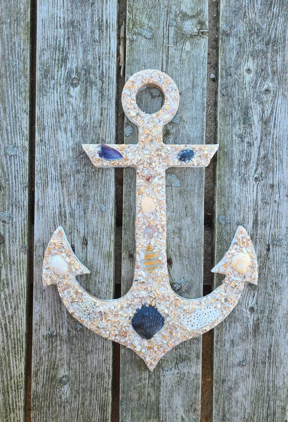 MTO Anchor Wall Hanging Seashell Anchor Anchor Wall Art Etsy