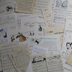 Large collection of ancient and vintage sheet music  50+ pieces