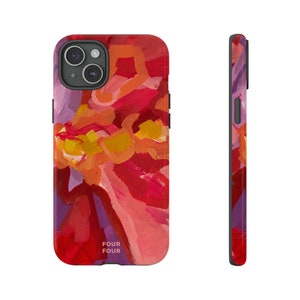 Abstract Floral iPhone Case - Colorful Flower Art Phone Cover - Unique Floral Painting Design - iPhone Case - Gift for Nature Lovers