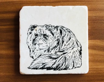Persian Cat Coasters ~ Persian Cat Gift ~ Cat Coasters ~ Cat Lovers ~ Housewarming Gift ~ Cat Decor ~ Cat Mom ~ Persian Cat Mom