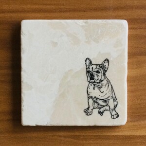 French Bulldog Coaster Set, Frenchie Lover, Frenchie Lover gift, Frenchie decor, French bulldog gift, Frenchie Mom, Frenchie Dad, Frenchies image 5