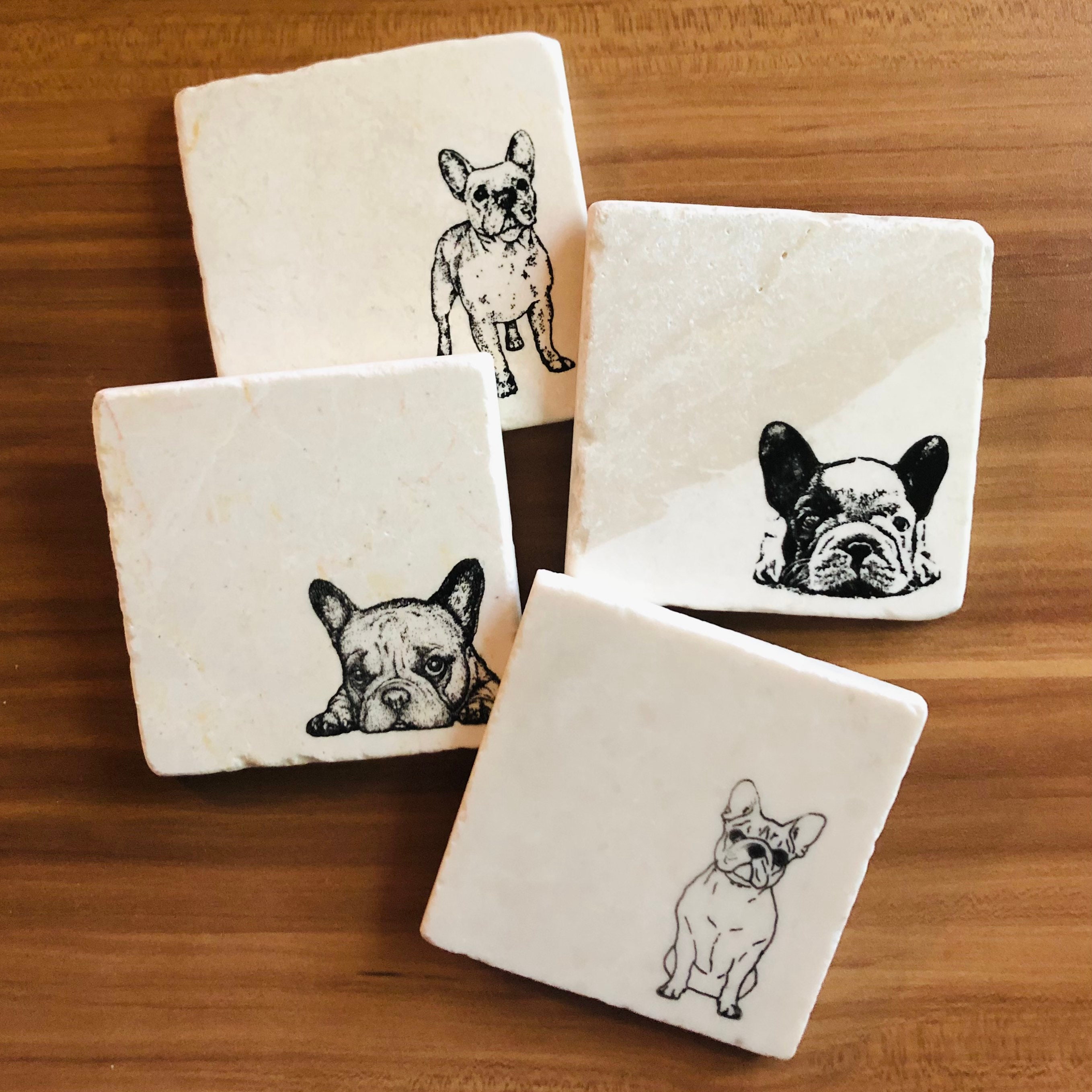 French clearance bulldog coasters