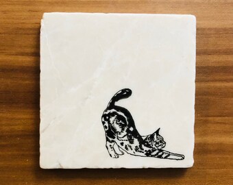 American Shorthair Cat Coasters ~ Kitty Coasters ~ Cat Gift Coaster Set ~ Housewarming Gift ~ Cat Lovers - Cat Mom