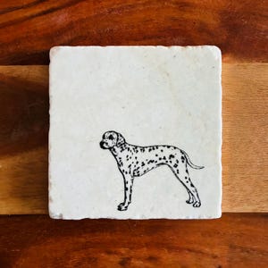 Dalmatian Coasters ~ Gift for Dalmatian Lover  ~ Housewarming Gift ~ Marble Coasters ~ Dalmatian Gift ~ Dog Mom ~ Dalmatian Mom ~ Dalmatians