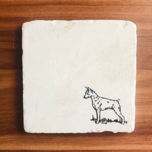 Miniature Pinscher Coasters ~ Minpin Coasters - Dog Coasters ~ Marble Coasters  ~ Miniature Pinscher Gift ~ Dog Mom