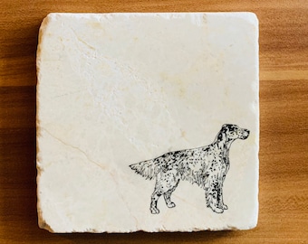 English Setter Coasters ~ English Setter Dog ~ English Setter Dog Mom ~ Housewarming Gift ~ English Setter Dog Dad ~ English Setter Gift