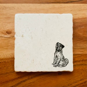 Border Terrier Coasters ~ Border Terrier Dog Mom Gift ~ Marble Coasters ~ Handmade Gift ~ Border Terrier Gift ~ Housewarming Gift