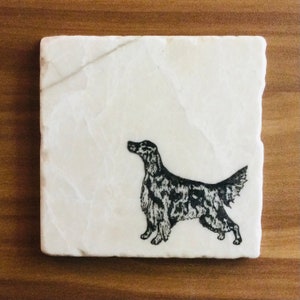 Irish Setter Coaster ~ Irish Setter Coasters  ~  Irish Setter Gift ~ Marble Coasters ~ Coaster Set ~ Housewarming Gift