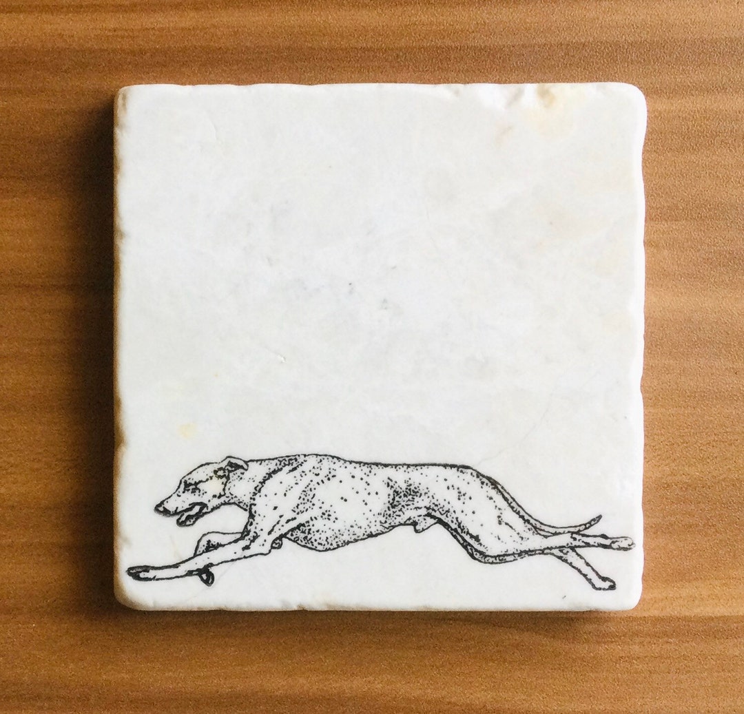 Greyhound Coasters Greyhound Gift Dog Coasters Stone Etsy.de