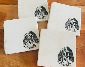 English Setter Coasters ~ English Setter Dog ~ English Setter Dog Mom ~ Housewarming Gift ~ English Setter Dog Dad ~ English Setter Gift