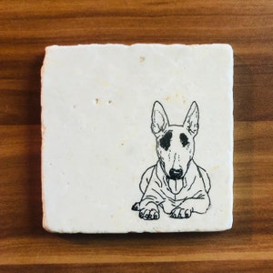 English Bull Terrier Coasters ~ Bull Terrier Dog ~ Bull Terrier Gifts ~ Housewarming Gift~ Pet Coasters ~ Bull Terrier Gift ~ Bull Terriers