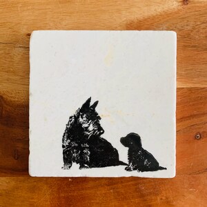 Scottish Terrier Coasters ~ Scottish Terrier Gift ~ Scottie Dog Coasters  ~ Dog Coasters ~ Pet Coaster ~ Marble Coasters ~ Housewarming Gift