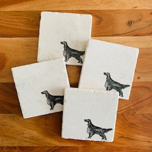 Irish Setter Coaster ~ Irish Setter Coasters  ~  Irish Setter Gift ~ Marble Coasters ~ Coaster Set ~ Housewarming Gift