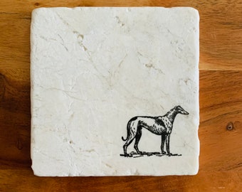 Greyhound Coasters ~ Greyhound Gift ~ Dog Coasters ~ Stone Coasters ~ Coaster Set ~ Housewarming Gift~ Pet Coasters ~ Dog Coasters