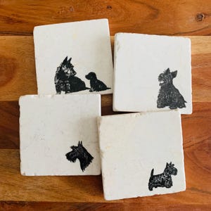 Scottish Terrier Coasters ~ Scottish Terrier Gift ~ Scottie Dog Coasters  ~ Dog Coasters ~ Scottie Dog Gift ~ Housewarming Gift ~ Dog Mom
