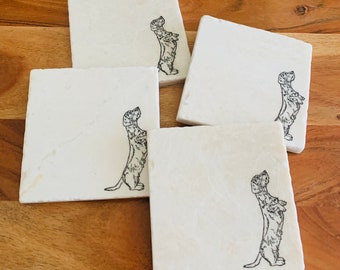 Wire-haired Dachshund Coaster Set ~ Wire-haired Dachshund ~ Wiener dog Gifts ~ Handmade Gift ~ Wiener Dog Dog Mom ~ Housewarming Gift