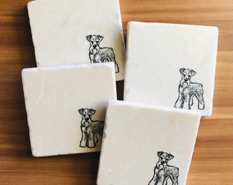 Schnauzer Coasters ~ Miniature Schnauzer ~ Dog Mom Gift  ~ Housewarming Gift ~ Schnauzer Mom ~ Dog Coasters ~ Schnauzer Coasters