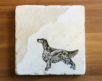 Irish Setter Coaster ~ Irish Setter Coasters  ~  Irish Setter Gift ~ Marble Coasters ~ Coaster Set ~ Housewarming Gift