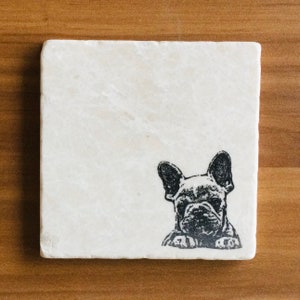 French Bulldog Coaster Set, Frenchie Lover, Frenchie Lover gift, Frenchie decor, French bulldog gift, Frenchie Mom, Frenchie Dad, Frenchies image 6