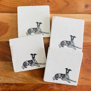 Whippet Coasters ~ Whippet Gift ~ Stone Coasters ~ Dog Coasters ~Housewarming Gift ~ Pet Coaster ~ Coaster Set
