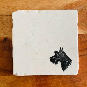 Scottish Terrier Coasters ~ Scottish Terrier Gift ~ Scottie Dog Coasters  ~ Dog Coasters ~ Pet Coaster ~ Marble Coasters ~ Housewarming Gift