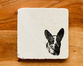 Cardigan Welsh Corgi ~ Gift for Corgi Mom ~ Dog Coasters ~ Marble Coasters ~  Cardigan Welsh Corgis ~ Housewarming Gift ~ Corgi Dad ~ Corgis