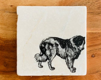Saint Bernard Coasters ~ Saint Bernard Gift ~ Dog Coasters ~Saint Bernards ~ Housewarming Gift ~ Marble Coasters ~ Saint Bernard Mom
