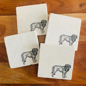 Dogue de Bordeaux Coasters ~ Dogue de Bordeaux Gift ~ Housewarming Gift ~ Dog Gift ~ Dog Lover Dogue de Bordeaux