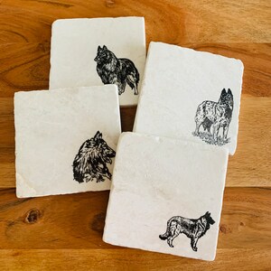 Belgian Tervuren Coasters ~ Belgian Tervuren Gift ~ Belgian Tervuren ~ Dog Mom Gift ~ Housewarming Gift ~  Belgian Tervuren Dog Mom
