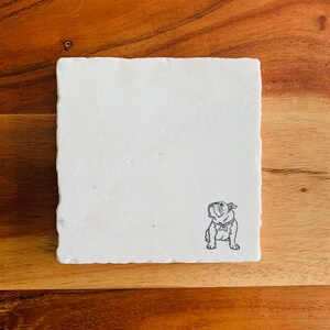 English Bulldog Gifts ~ Bulldog Dog Mom ~ Bulldog Decor ~ Housewarming Gift ~ Bulldog Dad ~ Bulldog Gifts ~ Marble Coasters ~ Handmade Gift