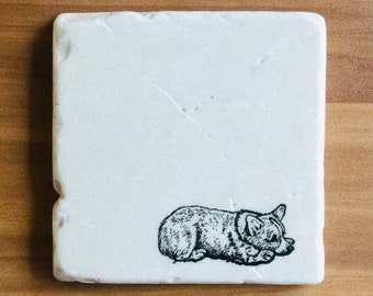 Pembroke Welsh Corgi ~ Corgi Dog Coasters ~ Corgi Gift ~ Dog Coasters ~ Stone Coasters ~ Coaster Set ~ Housewarming Gift~ Pet Coasters