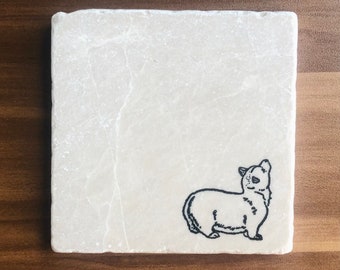 Pembroke Welsh Corgi ~ Corgi Dog Coasters ~ Corgi Gift ~ Dog Coasters ~ Stone Coasters ~ Coaster Set ~ Housewarming Gift~ Pet Coasters
