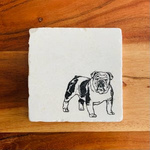 English Bulldog Gifts ~ Bulldog Dog Mom ~ Bulldog Decor ~ Housewarming Gift ~ Bulldog Dad ~ Bulldog Gifts ~ Marble Coasters ~ Handmade Gift