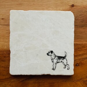 Border Terrier Coasters ~ Border Terrier Dog Mom Gift ~ Marble Coasters ~ Handmade Gift ~ Border Terrier Gift ~ Housewarming Gift