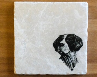 German Shorthaired Pointer Coasters ~ German Short Haired Pointer Gift ~ GSP Gift ~ German Short Haired Pointer Mom Gift ~ Marble Coasters