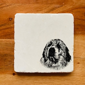 Great Pyrenees Coasters ~ Great Pyrenees Gift ~ Marble Coasters ~ Great Pyrenees Dog Mom ~ Handmade Gift ~ Great Pyrenees Dog ~ Dog Mom Gift