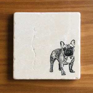 French Bulldog Coaster Set, Frenchie Lover, Frenchie Lover gift, Frenchie decor, French bulldog gift, Frenchie Mom, Frenchie Dad, Frenchies image 4