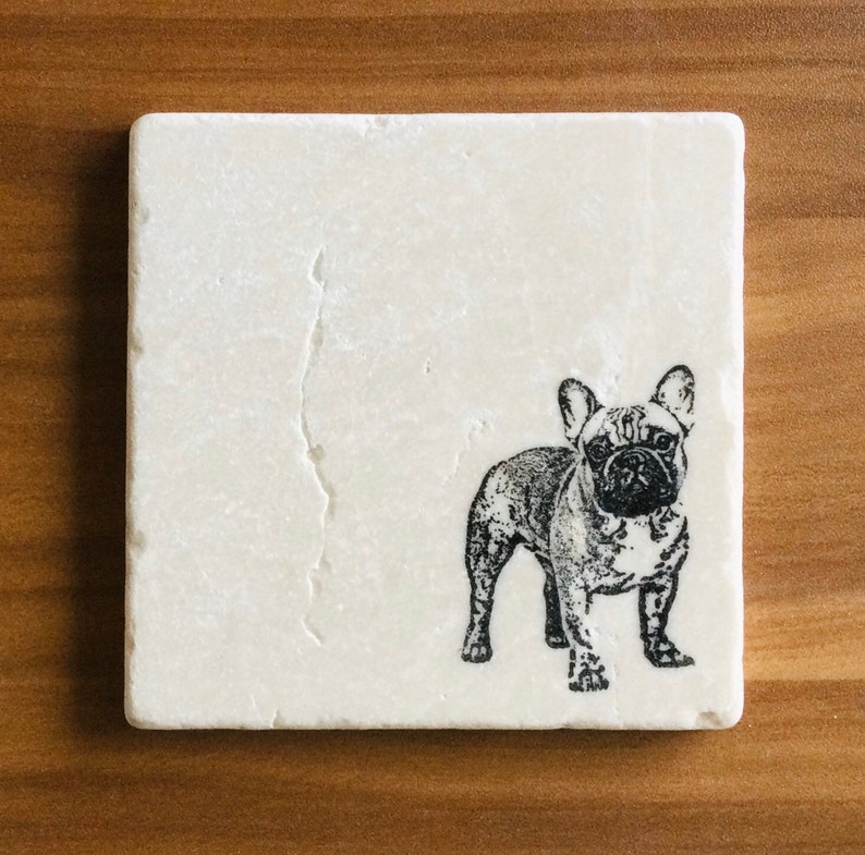 French Bulldog Coaster Set, Frenchie Lover, Frenchie Lover gift, Frenchie decor, French bulldog gift, Frenchie Mom, Frenchie Dad, Frenchies image 4