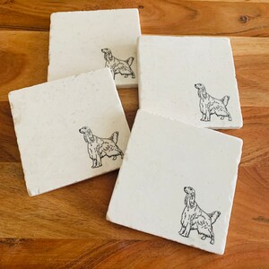 Irish Setter Coaster ~ Irish Setter Coasters  ~  Irish Setter Gift ~ Marble Coasters ~ Coaster Set ~ Housewarming Gift