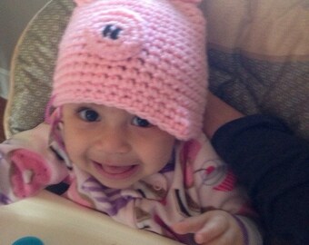Soft, Crocheted Little Piggy Hat