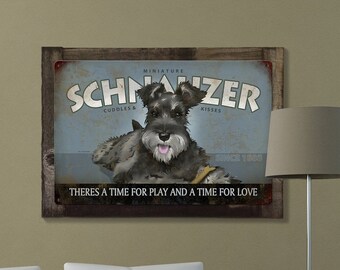 Schnauzer, Dog, METAL Sign, Optional Reclaimed BarnWood Frame, American Steel, Wall Decor, Wall Art, Vintage, FREE SHIPPING!