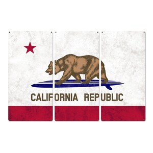California Surfing Bear Flag - Etsy
