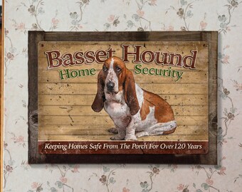 Basset Hound, Wall Art, Dog METAL Sign, Optional Reclaimed BarnWood Frame, American Steel, Wall Decor, Wall Art, Vintage, FREE SHIPPING!