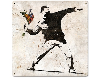 Amazon.com: LILOVE Red Color Arrive Banksy Flower Bomber
