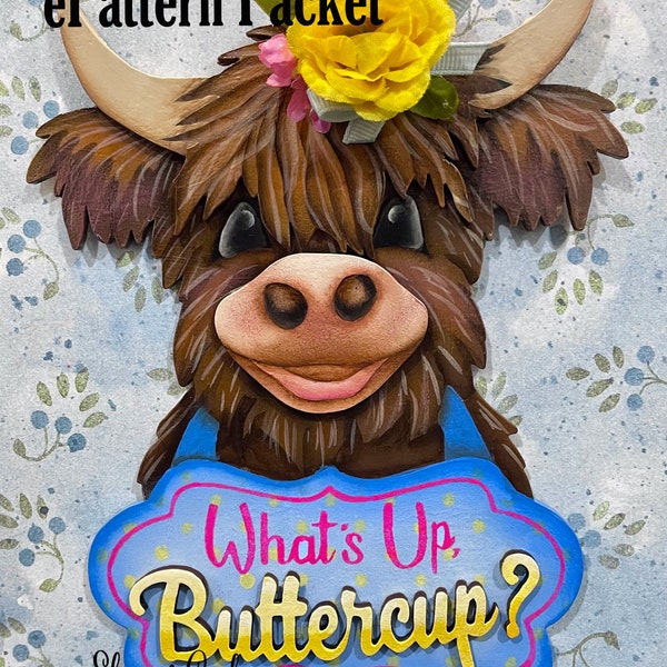 What's Up, Buttercup? ePattern Packet--by Sharon Cook (includes ePattern only; does not include Buttercup wooden cutout KIT)