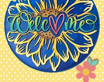 Sunny Welcome! BUNDLE--by Sharon Cook (includes round plaque, wooden cutouts, and eInstructions)