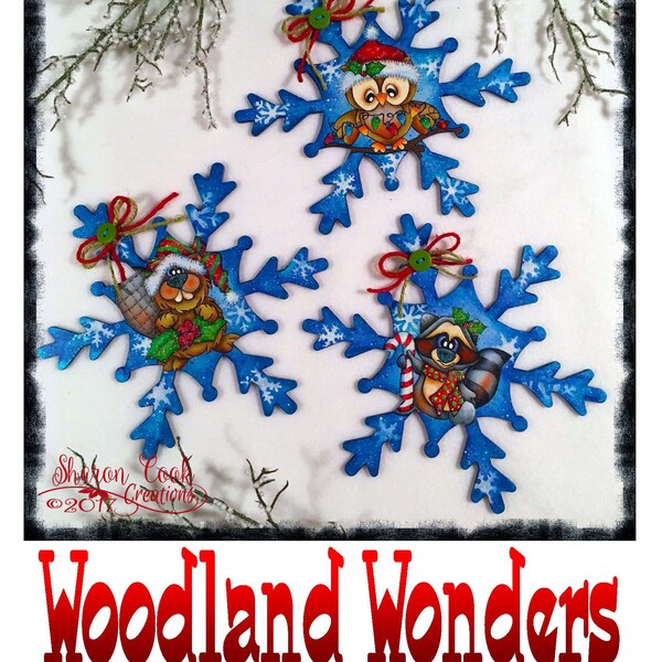 Woodland Wonders Snowflake Ornaments Epattern packet by Sharon Cook