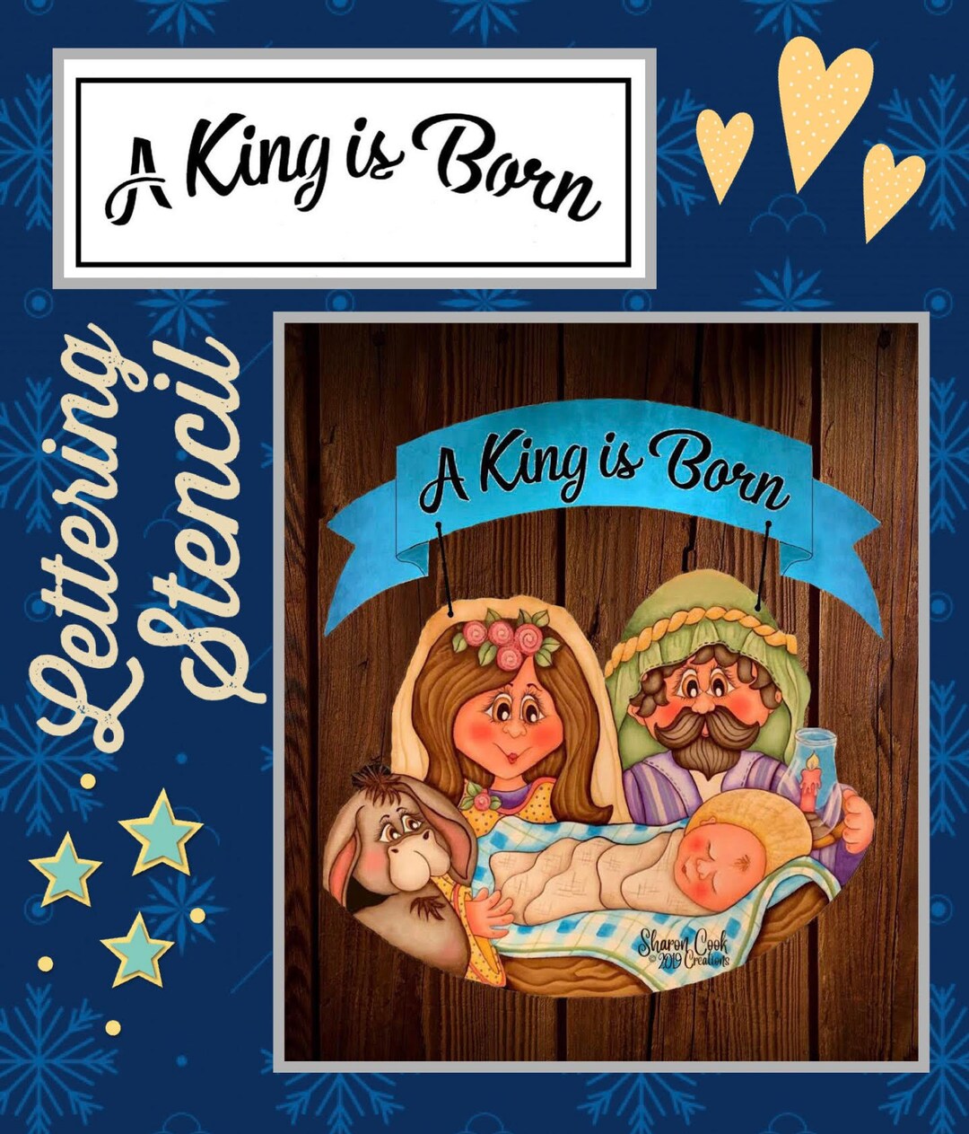 A King is Born Stencil--by Sharon Cook (does Not Include Epattern ...